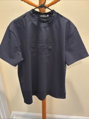 Men's navy blue  Embroidered Logo T-Shirt(Dope) size 3X